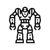 cyborg robot lijn pictogram vectorillustratie vector