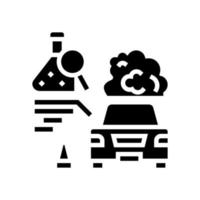 na een ongeval drug test glyph icoon vector illustratie