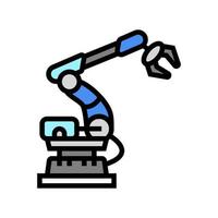 arm robot industrie kleur icoon vector illustratie