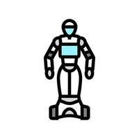 kunstmatig robot kleur icoon vector illustratie