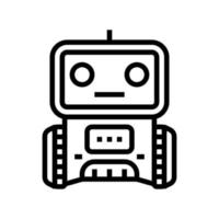 slim robot lijn icoon vector illustratie