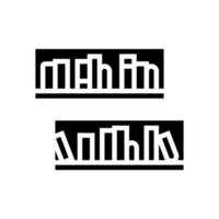 boekenplank meubilair glyph pictogram vectorillustratie vector