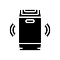 portable het wassen machine glyph icoon vector illustratie