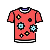 gewassen t-shirt kleur icoon vector illustratie