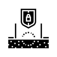 anti-corrosie werk pijpleiding bouw glyph icoon vector illustratie