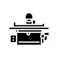 slijpmachine glyph pictogram vectorillustratie vector