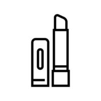 hydraterend lip balsem stok, lippenstift kunstmatig lijn icoon vector illustratie