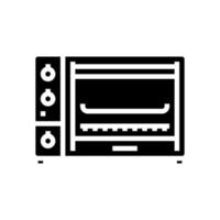 oven toestel glyph icoon vector illustratie