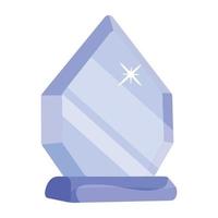 modieus kristal trofee vector