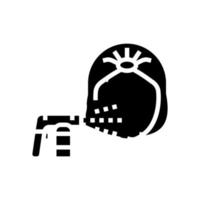 gezicht bruinen verf glyph icoon vector illustratie