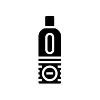 bruinen verstuiven voor lichaam fles glyph icoon vector illustratie