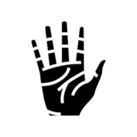 hand- mensen lichaam een deel glyph icoon vector illustratie