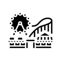 amusement park glyph icoon vector illustratie