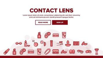 contact lens medeplichtig voor visie landen hoofd vector