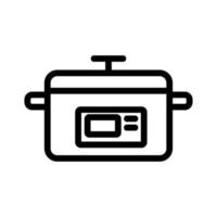 slowcooker pictogram vector. geïsoleerde contour symbool illustratie vector