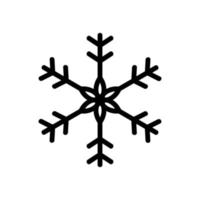 sneeuwvlok icoon vector. geïsoleerd contour symbool illustratie vector