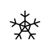 sneeuwvlok icoon vector. geïsoleerd contour symbool illustratie vector