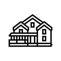 huisje huis lijn pictogram vectorillustratie vector