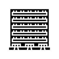 appartement huis glyph pictogram vectorillustratie vector