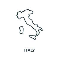 Italië icoon. gemakkelijk lijn element Italië symbool voor Sjablonen, web ontwerp en infographics vector