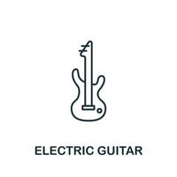 elektrisch gitaar icoon van muziek- verzameling. gemakkelijk lijn elektrisch gitaar icoon voor Sjablonen, web ontwerp en infographics vector