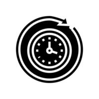 rennen tijd glyph icoon vector illustratie teken