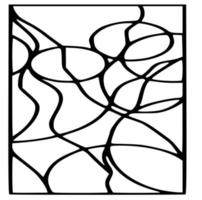 zwart en wit gebrandschilderd glas sjabloon en patronen vector