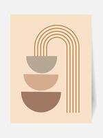 minimalistische Boheems stijl poster boho muur kunst en decor vector