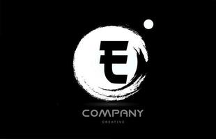 e grunge alfabet brief logo icoon ontwerp met Japans stijl belettering in zwart en wit. creatief sjabloon voor bedrijf en bedrijf vector
