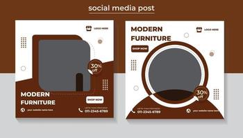 modern meubilair uitverkoop sociaal media post en web banier ontwerp sjabloon vector