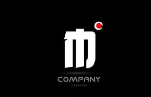 m zwart en wit alfabet brief logo icoon ontwerp met Japans stijl belettering. creatief sjabloon voor bedrijf en bedrijf vector