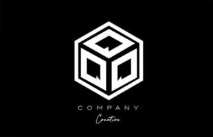 q kubus alfabet brief logo icoon ontwerp met veelhoek ontwerp. drie brief creatief sjabloon voor bedrijf en bedrijf vector