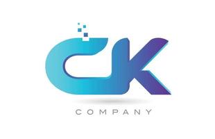 ck alfabet brief logo icoon combinatie ontwerp. creatief sjabloon voor bedrijf en bedrijf vector