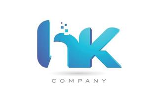 hk alfabet brief logo icoon combinatie ontwerp. creatief sjabloon voor bedrijf en bedrijf vector