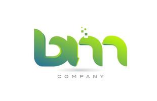 toegetreden bm alfabet brief logo icoon combinatie ontwerp met dots en groen kleur. creatief sjabloon voor bedrijf en bedrijf vector