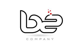 bz verbonden alfabet brief logo icoon combinatie ontwerp met dots en rood kleur. creatief sjabloon voor bedrijf en bedrijf vector