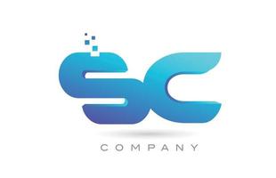 sc alfabet brief logo icoon combinatie ontwerp. creatief sjabloon voor bedrijf en bedrijf vector