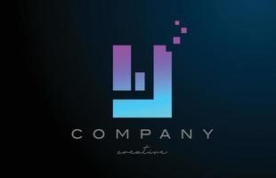roze blauw dots y alfabet brief logo icoon ontwerp. sjabloon ontwerp voor bedrijf of bedrijf idee vector