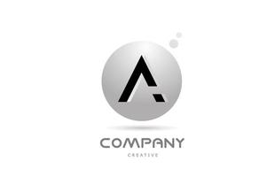 een 3d grijs gebied alfabet brief logo icoon ontwerp met punt. creatief sjabloon voor bedrijf en bedrijf vector