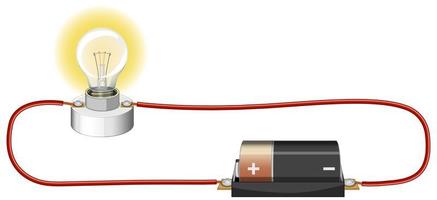 wetenschappelijk experiment van elektrisch circuit vector