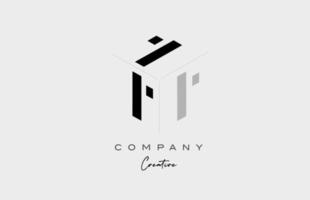 ik grijs drie brief alfabet brief logo icoon ontwerp. creatief sjabloon voor bedrijf en bedrijf vector