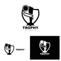 kampioenschap trofee logo, kampioen prijs winnaar trofee ontwerp, vector icoon sjabloon