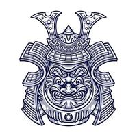 hand- getrokken van Daruma Japans met samurai helm illustratie vector