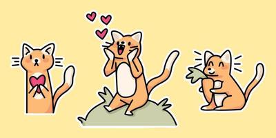 schattige kat kitten cartoon afbeelding vector
