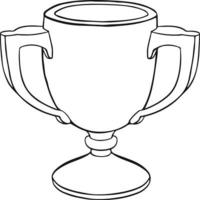 gouden prijs kop uit de vrije hand illustratie vector