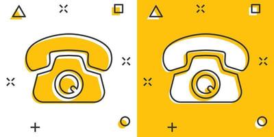 mobiel telefoon icoon in grappig stijl. telefoon praten tekenfilm vector illustratie Aan wit geïsoleerd achtergrond. hotline contact plons effect bedrijf concept.