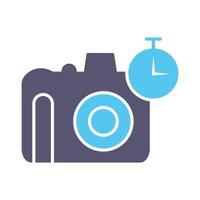 uniek timer Aan camera vector icoon