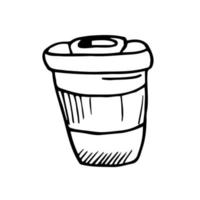 tekening icoon. nemen weg koffie beker. vector illustratie