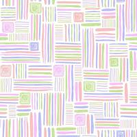 veelkleurig vector naadloos patroon van verschillend hand getekend streepjes. patroon voor pastel linnen en briefpapier.