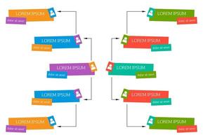 kleurrijk bedrijf structuur concept, zakelijke organisatie tabel regeling met mensen pictogrammen. vector illustratie.